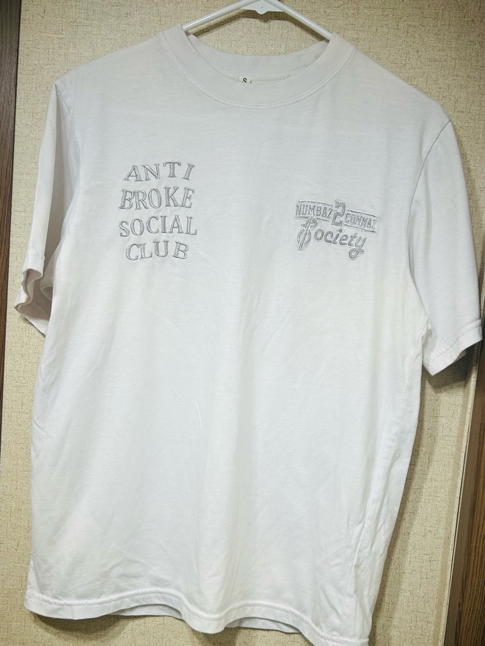 White Anti Broke Social Club Graphic Short-Sleeve Tee